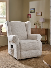 Multi Boucle Fleck Light Natural Sherlock Recliner Chair - Image 1 of 13