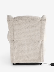 Multi Boucle Fleck Light Natural Sherlock Recliner Chair - Image 10 of 13