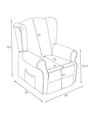 Multi Boucle Fleck Light Natural Sherlock Recliner Chair - Image 4 of 13
