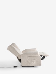 Multi Boucle Fleck Light Natural Sherlock Recliner Chair - Image 8 of 13