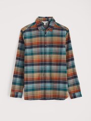 Seasalt Cornwall Aqua Blue Fathomer Checked Shirt - Image 4 of 5