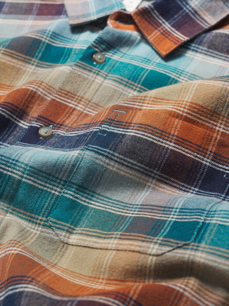 Seasalt Cornwall Aqua Blue Fathomer Checked Shirt - Image 5 of 5 Seasalt Cornwall Aqua Blue Fathomer Checked Shirt - Image 5 of 5