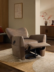 Easton Faux Leather Tan Brown Wilson Highback Riser Recliner Armchair - Image 2 of 13