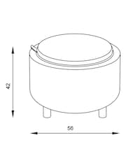 Versatile Check Nevis Grey Ashton Upholstered Storage Stool - Image 4 of 11