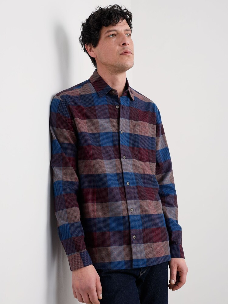 Seasalt Cornwall Light Blue Fathomer Checked Shirt - Image 1 of 5 Seasalt Cornwall Light Blue Fathomer Checked Shirt - Image 1 of 5