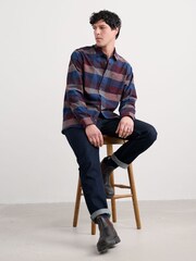 Seasalt Cornwall Light Blue Fathomer Checked Shirt - Image 3 of 5