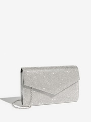 Lipsy Silver Diamante Envelope Clutch Bag - Image 4 of 7