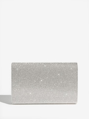 Lipsy Silver Diamante Envelope Clutch Bag - Image 5 of 7