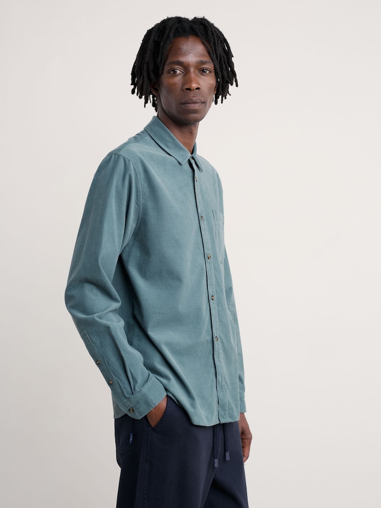 Seasalt Cornwall Green Shoreman Plain Shirt - Image 1 of 5 Seasalt Cornwall Green Shoreman Plain Shirt - Image 1 of 5