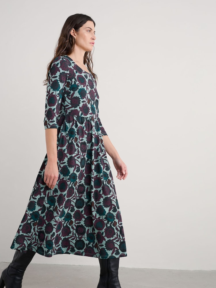 Seasalt Cornwall Light Blue Emily Waisted Dress - Image 2 of 5