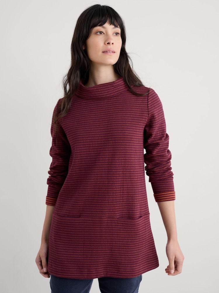 Seasalt Cornwall Purple Mawgan Porth Tunic - Image 1 of 5 Seasalt Cornwall Purple Mawgan Porth Tunic - Image 1 of 5