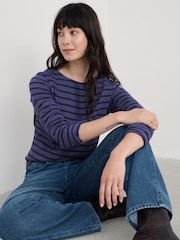 Seasalt Cornwall Mid Purple Sailor T-Shirt - Image 1 of 5