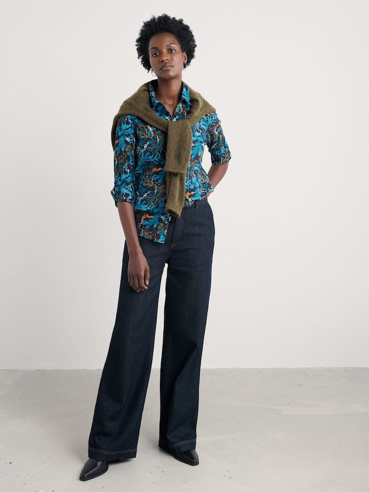 Seasalt Cornwall Light Teal Larissa Shirt in Cotton - Image 1 of 6