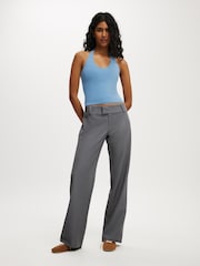 Cotton On Grey Lola Low Rise Suit Trousers - Image 1 of 4