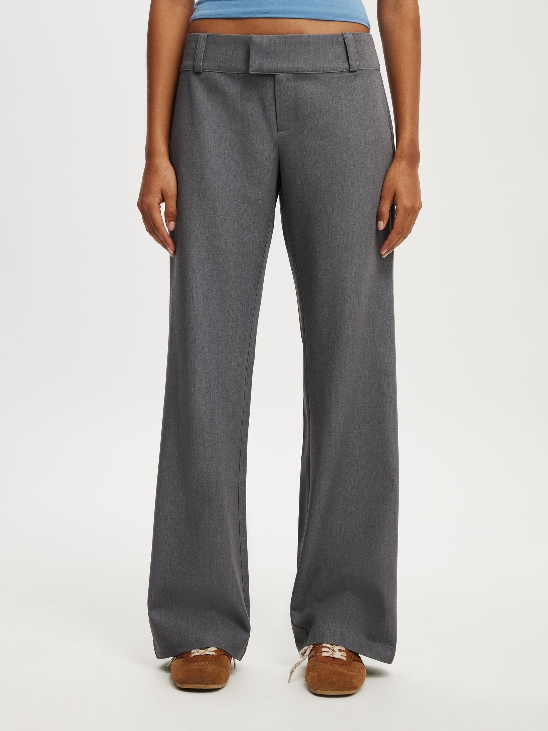 Buy Cotton On Grey Lola Low Rise Suit Trousers from Next USA