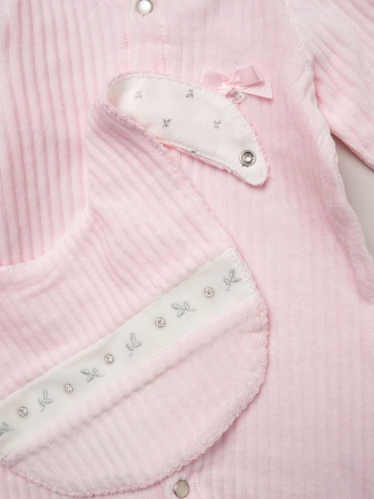 Rock-A-Bye Baby Boutique Baby Velour Sleepsuits Bodysuits and Bibs Gift Set 3 Piece - Image 6 of 6 Rock-A-Bye Baby Boutique Baby Velour Sleepsuits Bodysuits and Bibs Gift Set 3 Piece - Image 6 of 6