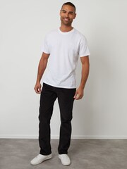 Threadbare Black Straight Leg Stretch Corduroy Trousers - Image 3 of 4