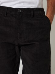Threadbare Black Straight Leg Stretch Corduroy Trousers - Image 4 of 4