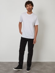Threadbare Black Straight Leg 5 Pocket Stretch Corduroy Trousers - Image 3 of 4