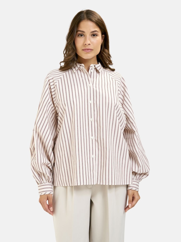 Smith & Soul Natural Double Stripe Cotton Blouse - Image 1 of 6