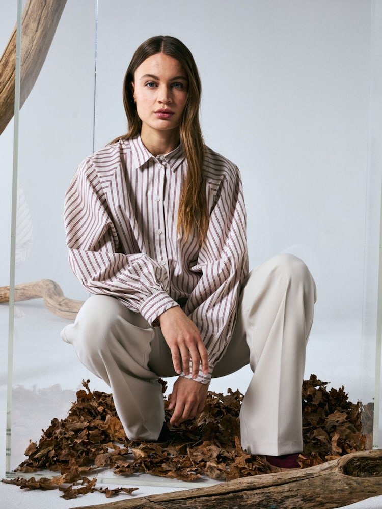 Smith & Soul Natural Double Stripe Cotton Blouse - Image 6 of 6