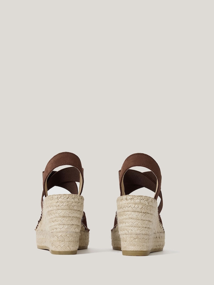 Jigsaw Brown Spanish Wedge Espadrilles - Image 2 of 2 Jigsaw Brown Spanish Wedge Espadrilles - Image 2 of 2