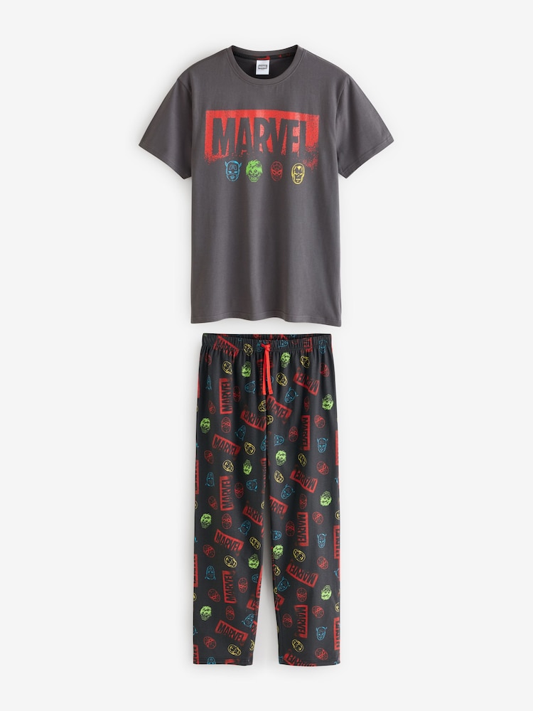 Vanilla Underground Marvel Avengers 100% Cotton Short Sleeve Long Leg Pyjamas Set - صورة 1 من 9