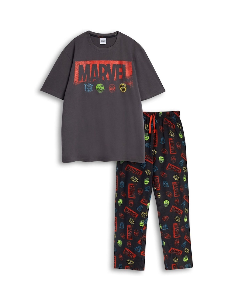 Vanilla Underground Marvel Avengers 100% Cotton Short Sleeve Long Leg Pyjamas Set - صورة 2 من 9
