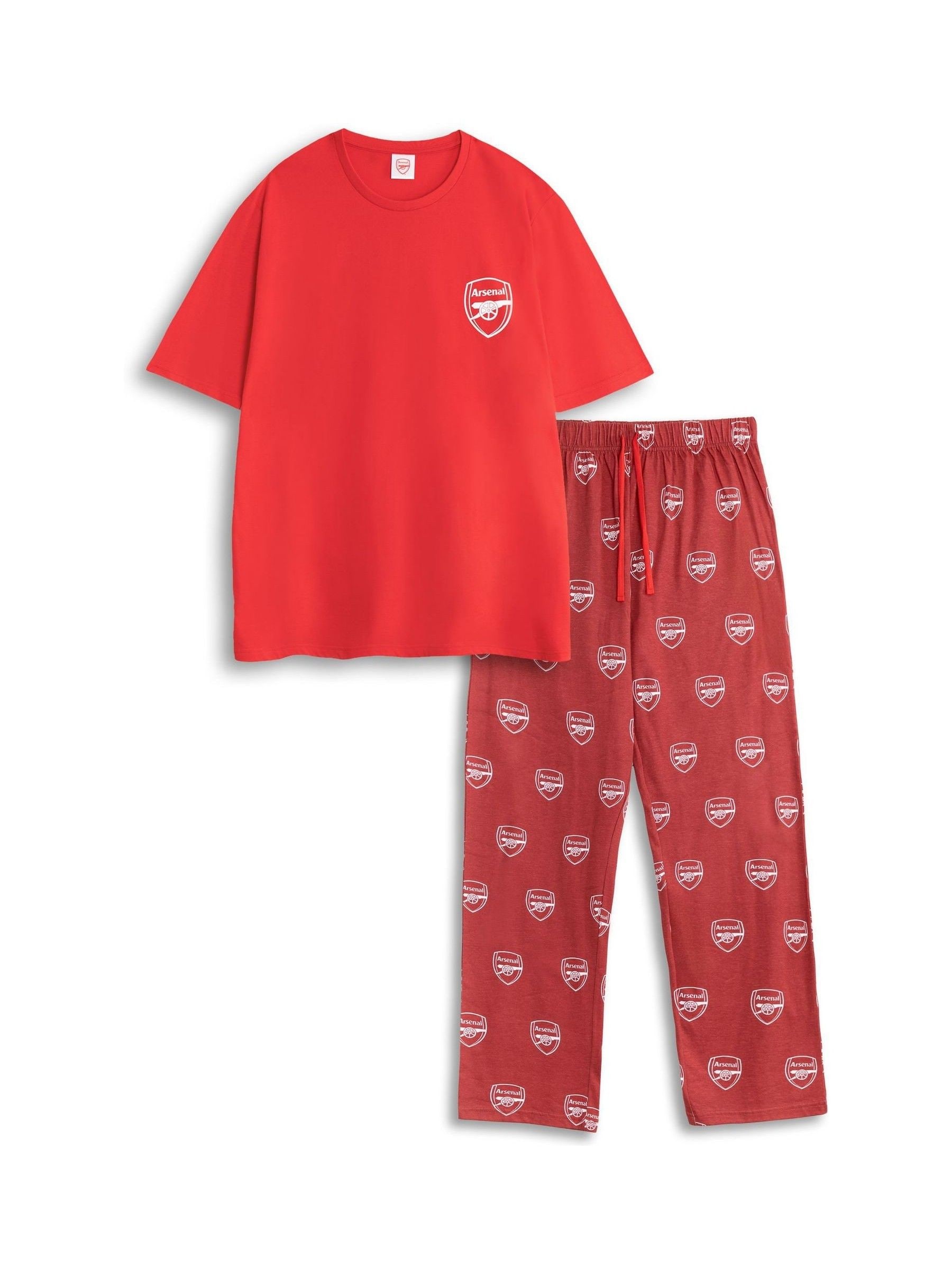 Arsenal (Xx-Large) Short Sleeve Long Leg Pyjama Set (Mens Red) - Image 3