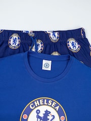 Vanilla Underground Blue Chelsea Short Sleeve Long Leg Pyjamas Set - Image 3 of 6