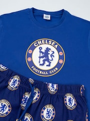 Vanilla Underground Blue Chelsea Short Sleeve Long Leg Pyjamas Set - Image 4 of 6