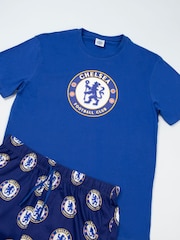 Vanilla Underground Blue Chelsea Short Sleeve Long Leg Pyjamas Set - Image 5 of 6