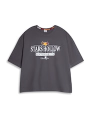 Vanilla Underground Black Gilmore Girls Stars Hollow Short Sleeve Long Leg Pyjamas Set - Image 2 of 6