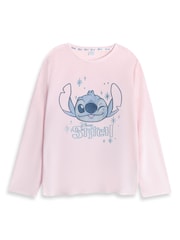 Vanilla Underground Pink Disney Stitch Long Sleeve Long Leg Pyjamas Set - Image 2 of 6