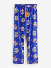 Vanilla Underground Blue Fanta Logo 100% Cotton Lounge Trousers - Image 1 of 7