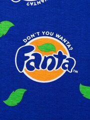 Vanilla Underground Blue Fanta Logo 100% Cotton Lounge Trousers - Image 6 of 7