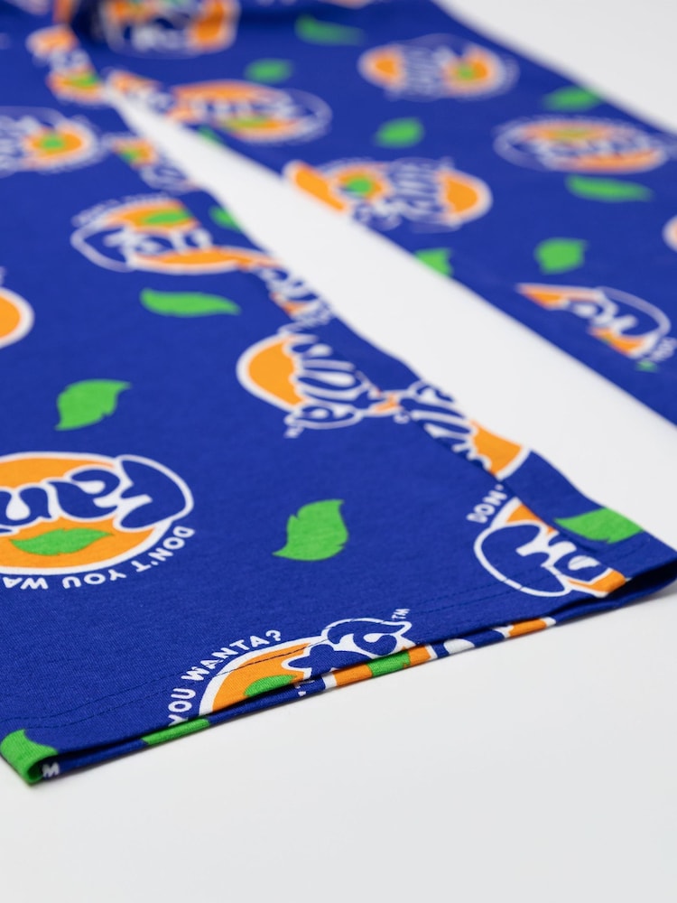 Vanilla Underground Blue Fanta Logo 100% Cotton Lounge Trousers - Image 7 of 7