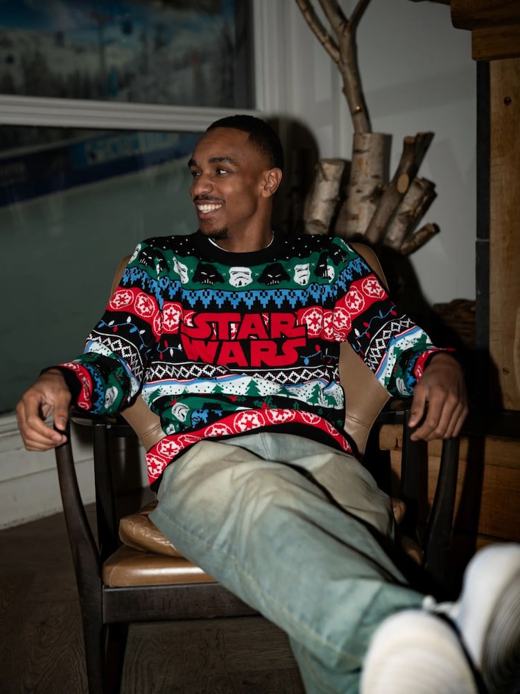 Vanilla Underground Star Wars Logo Gestrickter Weihnachtspullover - Bild 2 von 3