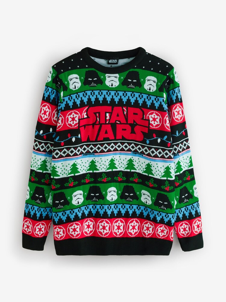 Vanilla Underground Star Wars Logo Gestrickter Weihnachtspullover - Bild 3 von 3