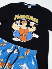 Vanilla Underground Black Disney Hercules Short Sleeve Long Leg Pyjamas Set - Image 5 of 6