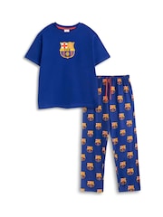Vanilla Underground FC Barcelon Short Sleeve Long Leg Pyjamas Set - Slika 1 iz 6