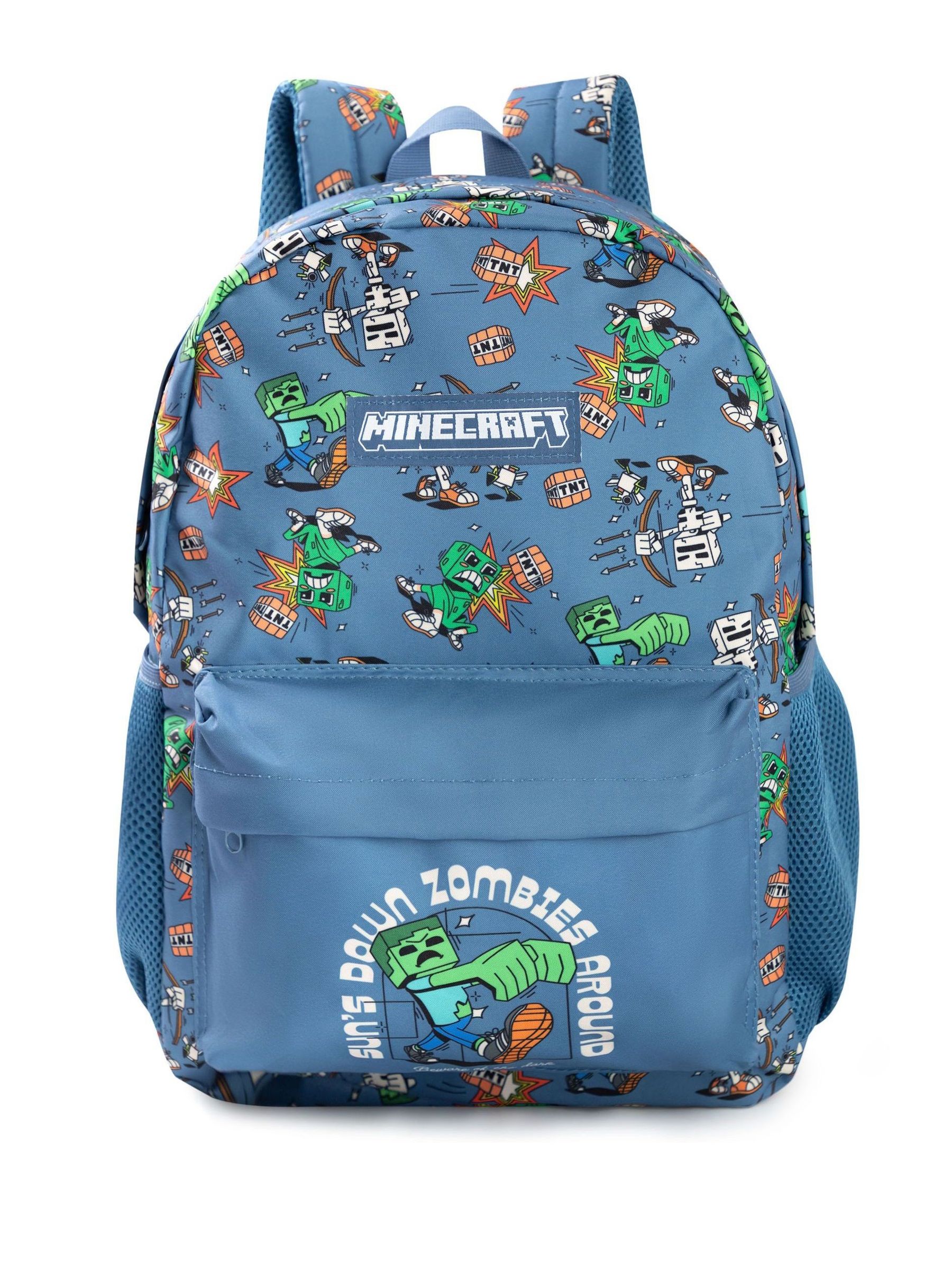 Minecraft Backpack | Unisex Kids Blue Gaming | Official Merch - Image 4