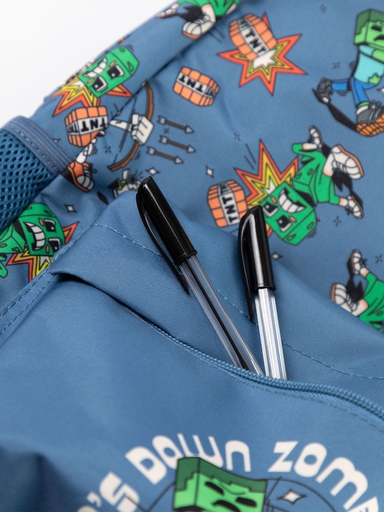 Vanilla Underground Blue Minecraft Zombie Backpack - Image 6 of 6