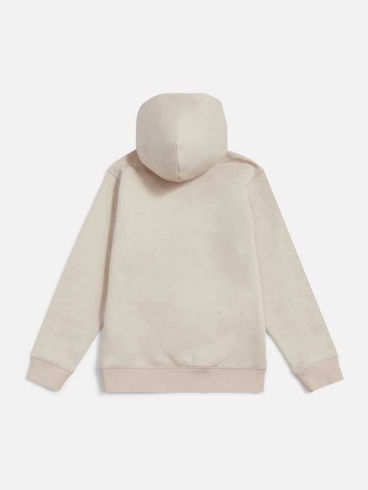 New Balance Brown French Terry Small Logo Hoodie - Image 2 of 3 New Balance Brown French Terry Small Logo Hoodie - Image 2 of 3