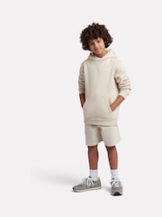 New Balance Brown Small Kids French Terry 100% Cotton Logo Hoodie - Image 5 of 8