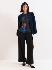 Phase Eight Blue Florence Silk Blouse - Image 6 of 7