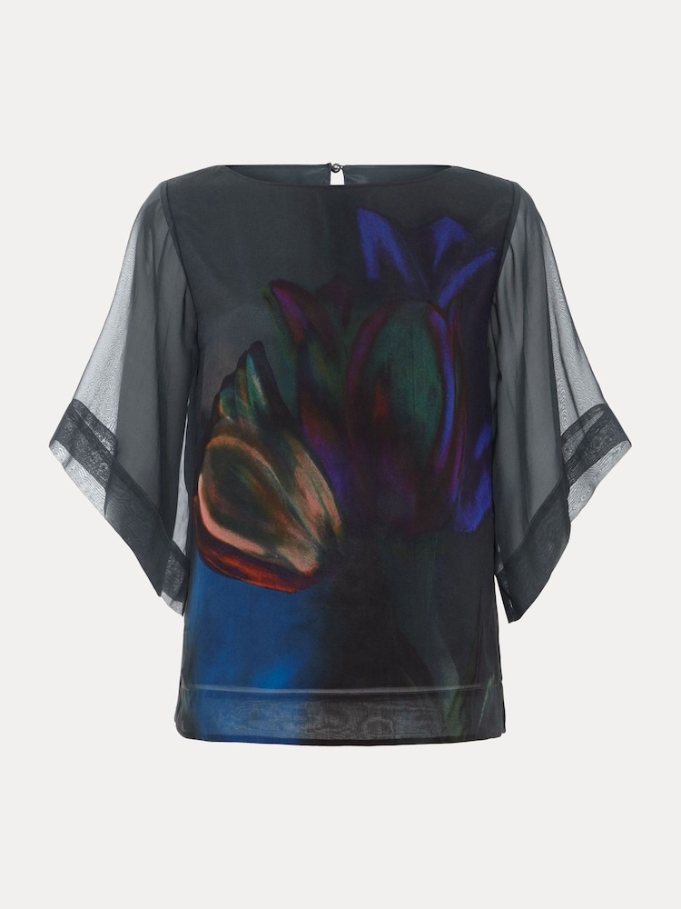 Phase Eight Blue Florence Silk Blouse - Image 7 of 7 Phase Eight Blue Florence Silk Blouse - Image 7 of 7