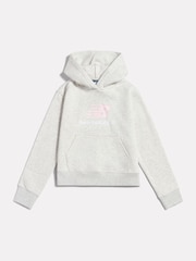 New Balance Grey Brush Back Stacked Logo Hoodie - Image 6 of 8