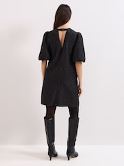 Phase Eight Black Jaquard Dress - Image 2 of 7