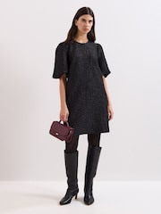 Phase Eight Black Jaquard Dress - Image 3 of 7